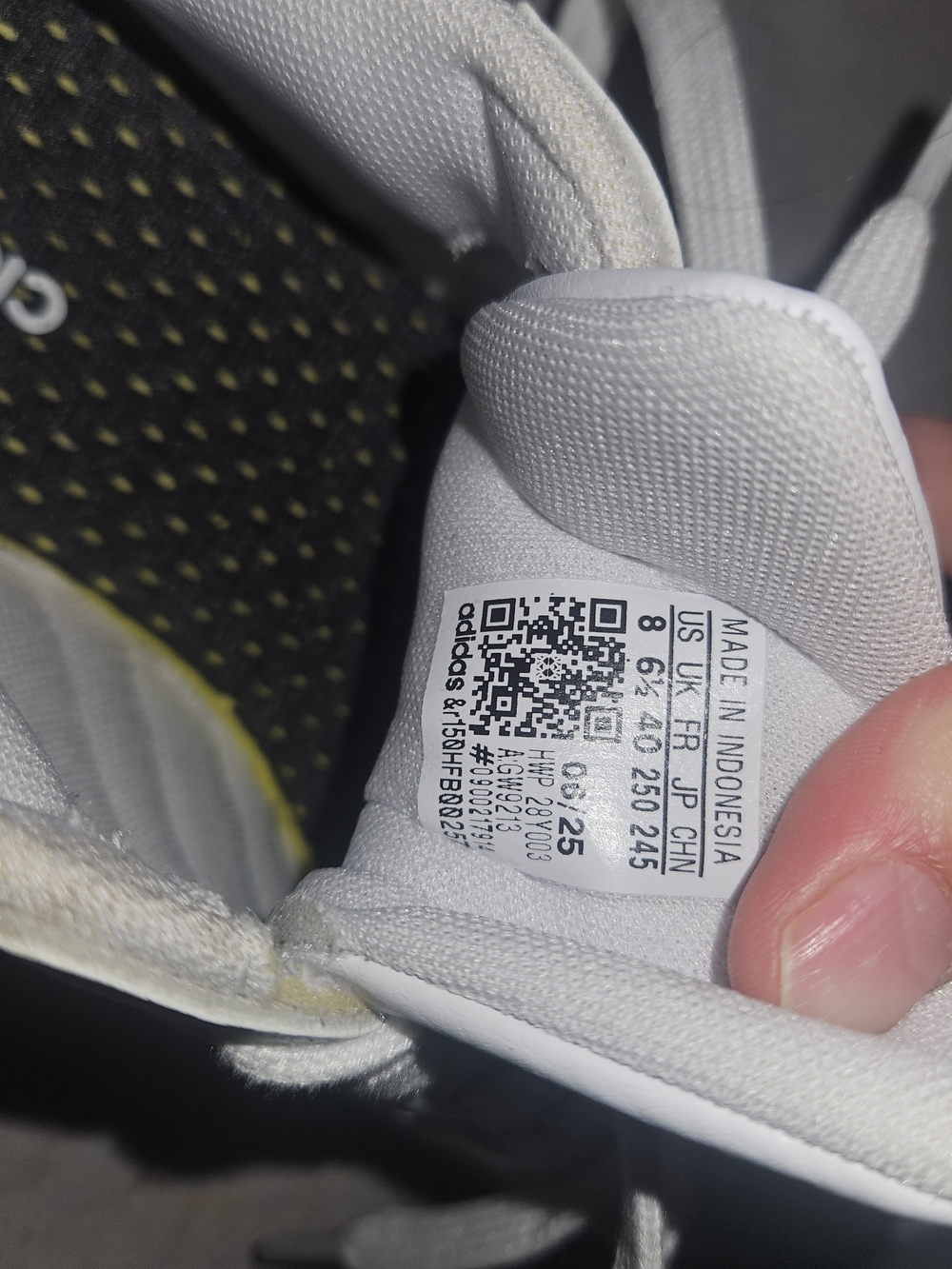 Adidas Wome's White Cloudfoam Comfort Lace-Up Sneakers - Picture 3 of 6